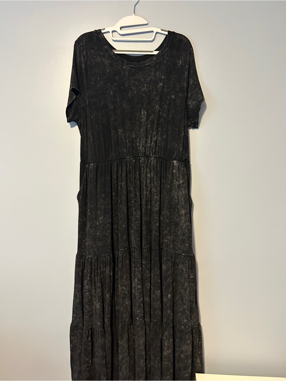torrid Black Washed Tiered Maxi Dress